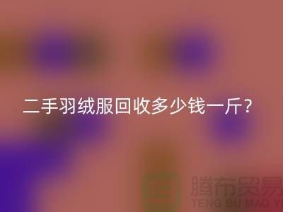 《二手羽绒服MK体育(MKsports集团)股份公司多少钱一斤?》