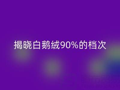 揭秘白鹅绒90%的档次与价值,探寻杭州羽绒MK体育(MKsports集团)股份公司奥秘