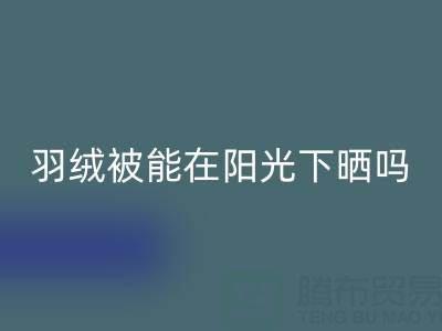羽绒被能在阳光下晒吗？——上海鸭绒MK体育(MKsports集团)股份公司厂家揭秘